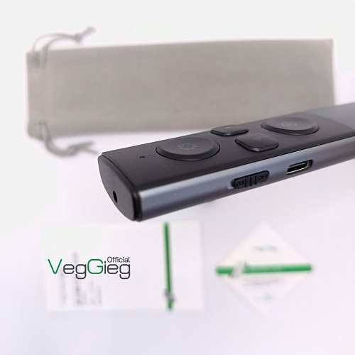 Bút trình chiếu cảm biến laser xanh VegGieg V-LP001 Điều khiển slide đỉnh cao cho thuyết trình